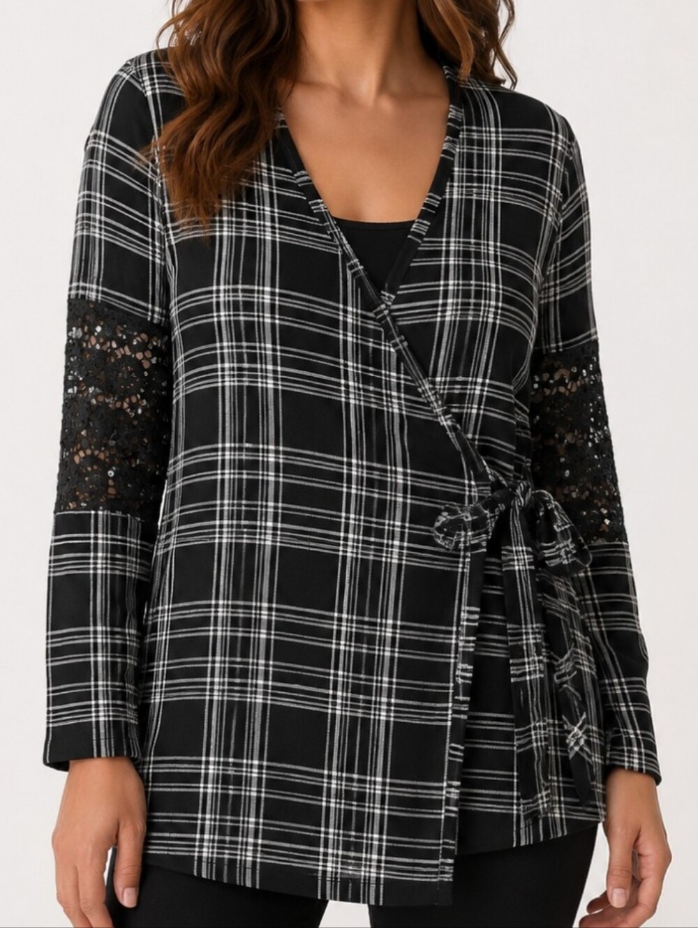 Summer of Love Black & White Detailed Cardigan